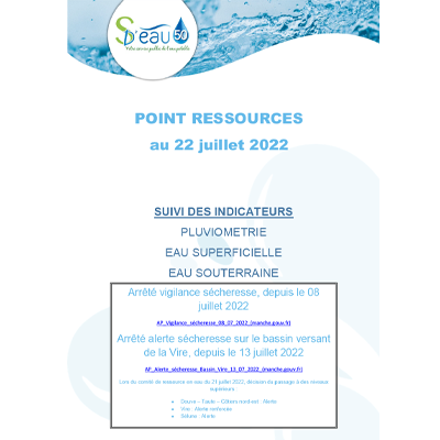 Point ressources au  juillet 